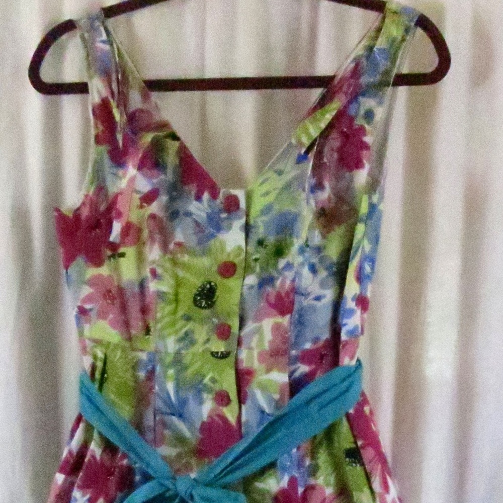 Aryeh Dress M Floral Multi Color Fun Pretty